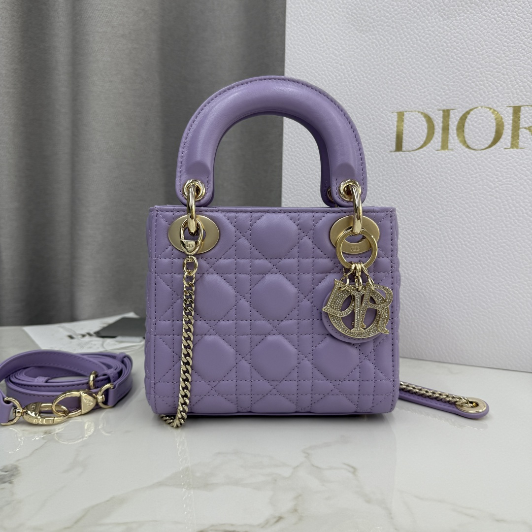 Cuero original de primera calidad, versión con chip, tres marcos, hebilla de diamantes de piel de oveja violeta. Bolso …