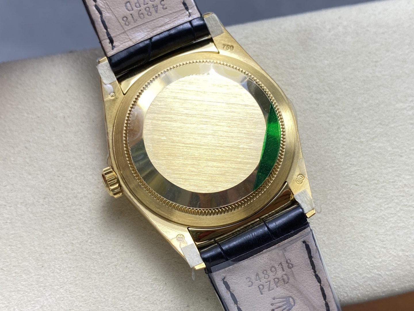 Rolex Day-Date 36mm Gold Dial Black Band Men's Watch 7 cmp i1745347594012 8791 0 6