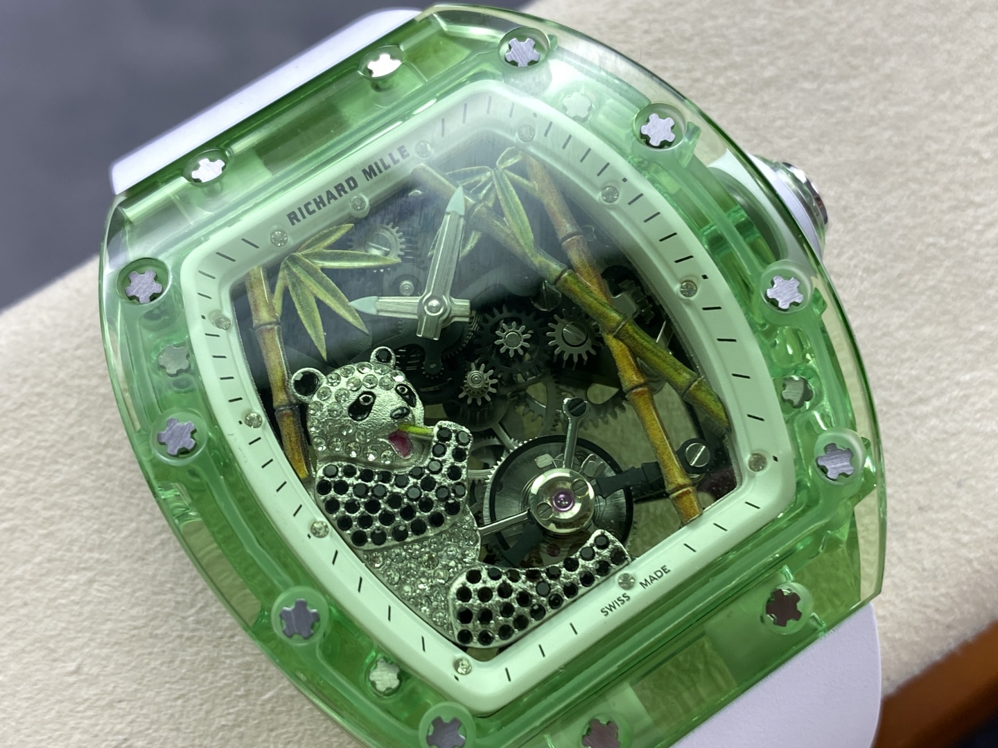 Richard Mille RM26-01 Crystal Tourbillon Watch with Panda Design - Green 2 cmp i1745791727073 1694 0 1