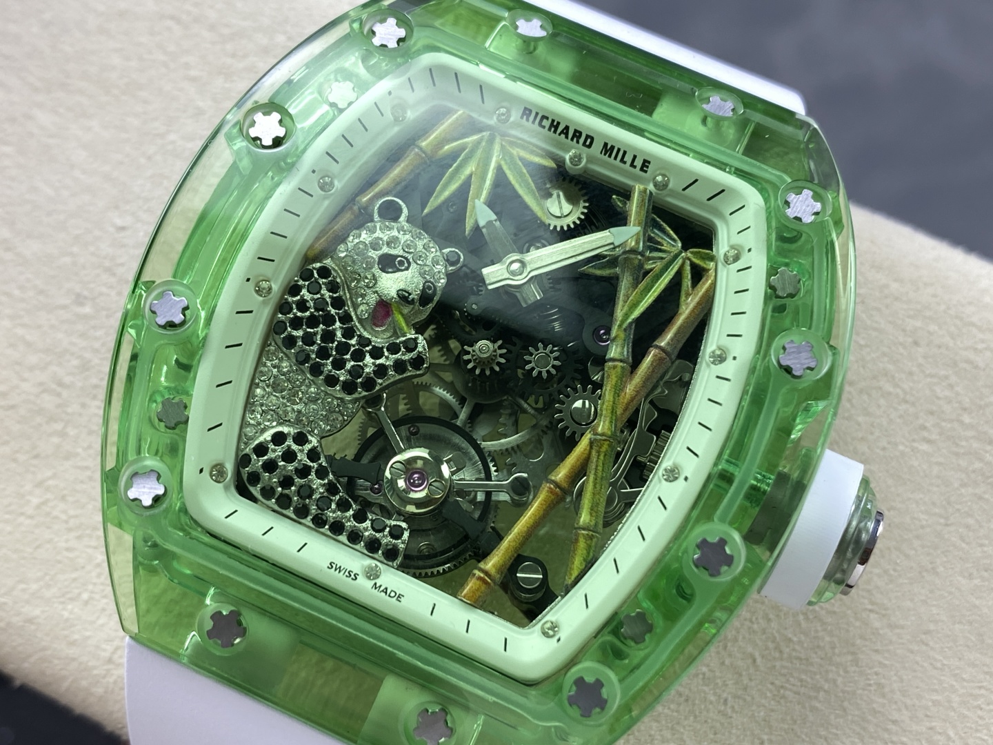 Richard Mille RM26-01 Crystal Tourbillon Watch with Panda Design - Green 3 cmp i1745791727076 7147 0 2