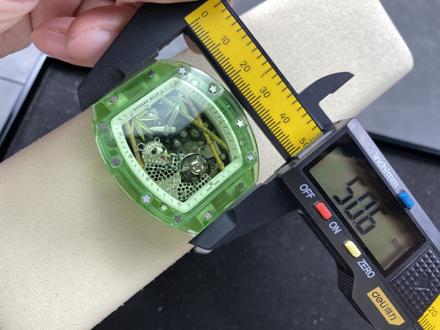 Richard Mille RM26-01 Crystal Tourbillon Watch with Panda Design - Green 11 cmp i1745791732851 9701 0 10