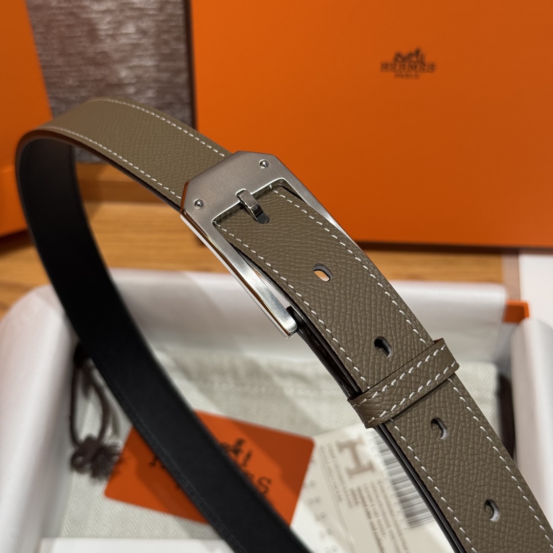 Hermes Epsom Calfskin Leather Belt with Metal Buckle - 26mm Width 4 cmp i1752745003501 959 0 8