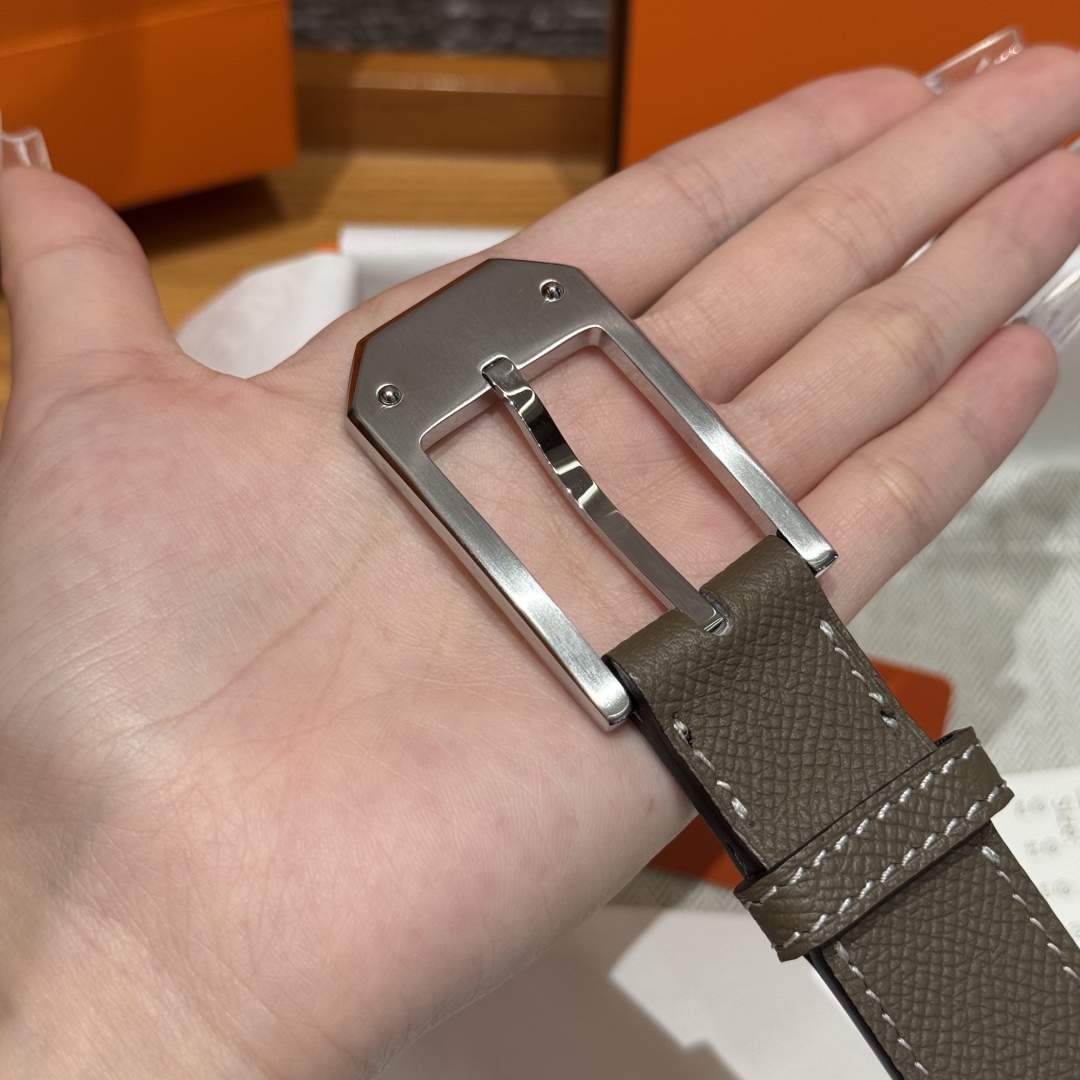 Hermes Epsom Calfskin Leather Belt with Metal Buckle - 26mm Width 6 cmp i1752745004819 7795 0 2