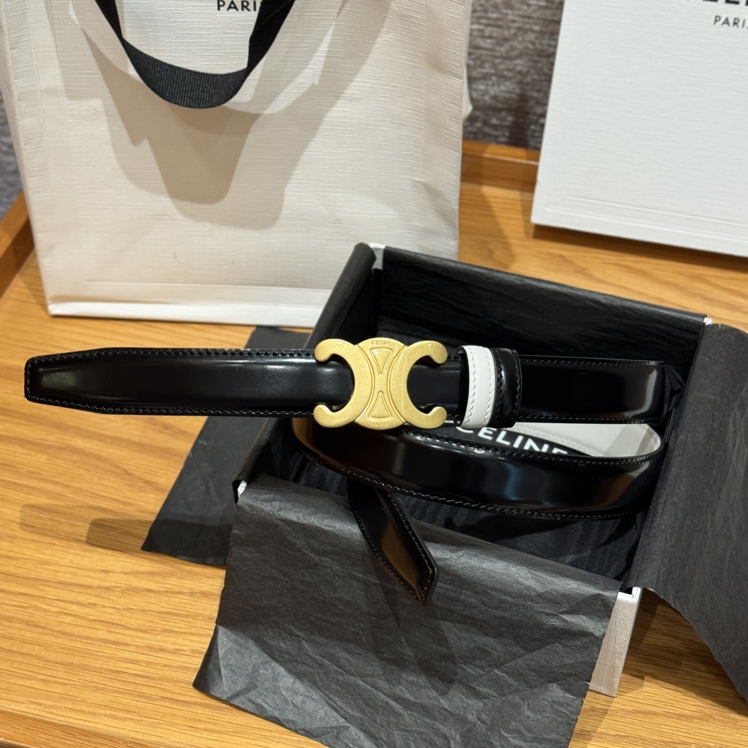 Celine Triomphe Belt, 25mm - Reversible Leather Belt with Detachable Buckle 2 cmp i1752926317786 1976 0 0