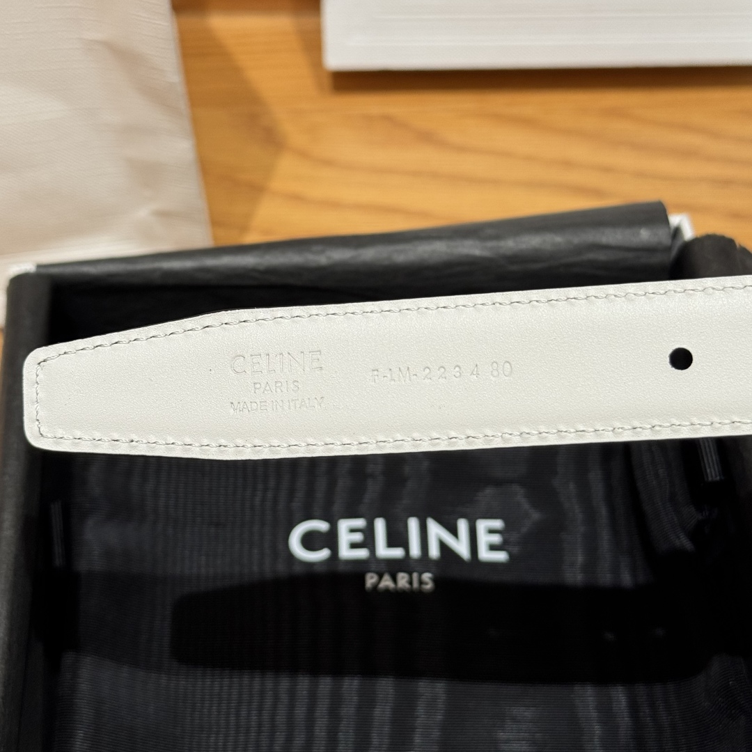 Celine Triomphe Belt, 25mm - Reversible Leather Belt with Detachable Buckle 10 cmp i1752926317786 3180 0 5
