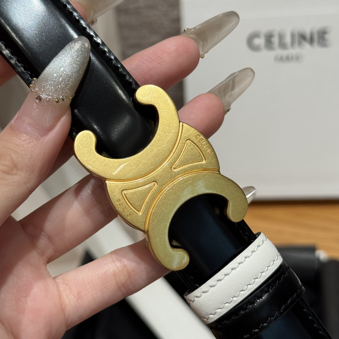 Celine Triomphe Belt, 25mm - Reversible Leather Belt with Detachable Buckle 6 cmp i1752926321019 8765 0 7