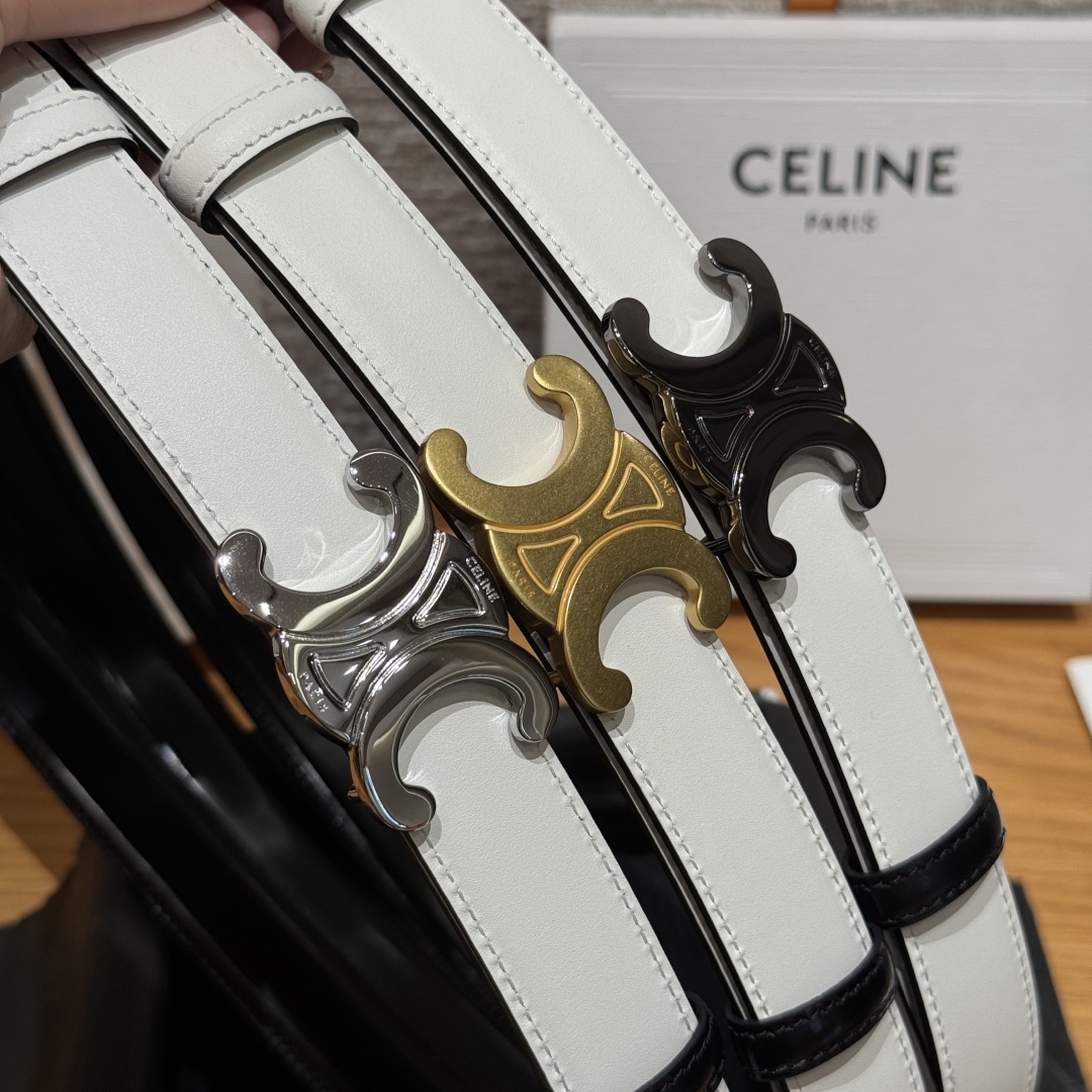 Celine TRIOMPHE Belt 25mm Reversible Leather Belt with Detachable Buckle 3 cmp i1752926444006 1665 0 2