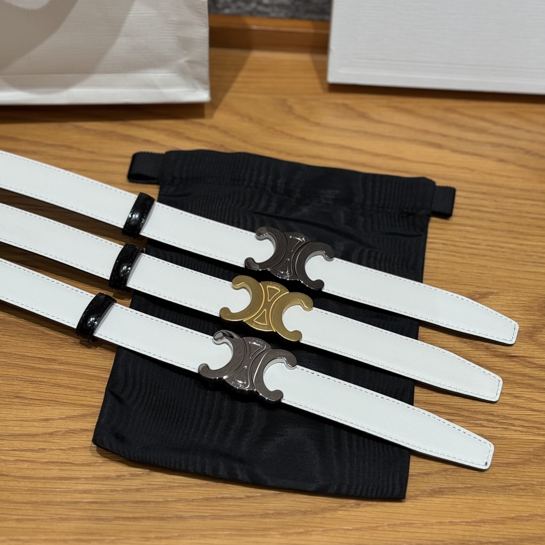 Celine TRIOMPHE Belt 25mm Reversible Leather Belt with Detachable Buckle 6 cmp i1752926444006 7027 0 4