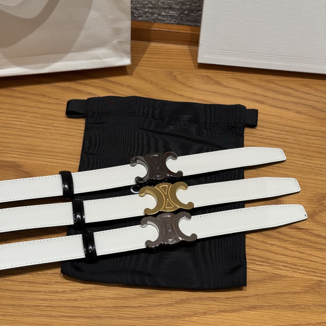 Celine TRIOMPHE Belt 25mm Reversible Leather Belt with Detachable Buckle 5 cmp i1752926444007 8227 0 3