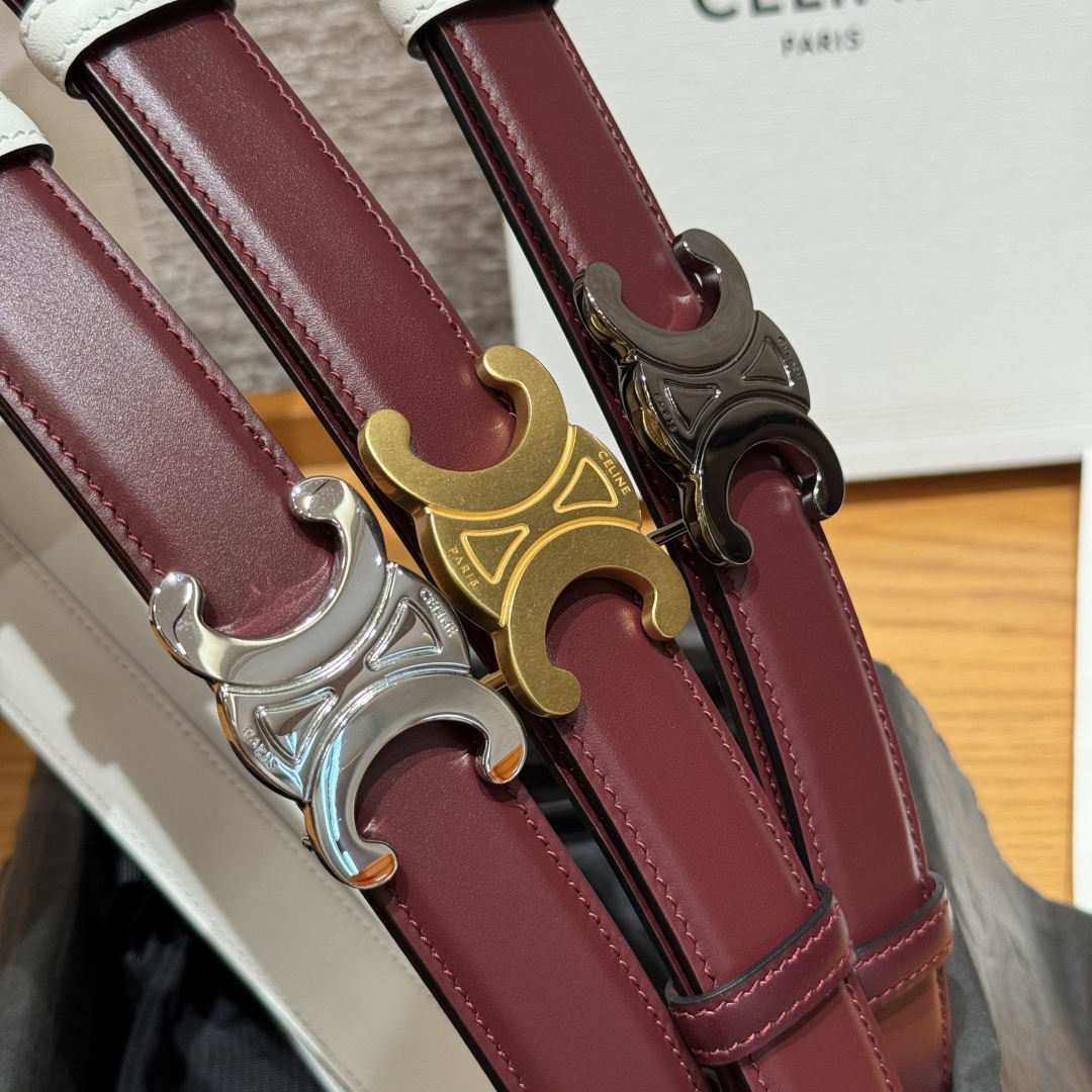 Celine TRIOMPHE Belt 25mm Reversible Leather Belt with Detachable Buckle 3 cmp i1752926547309 6399 0 2