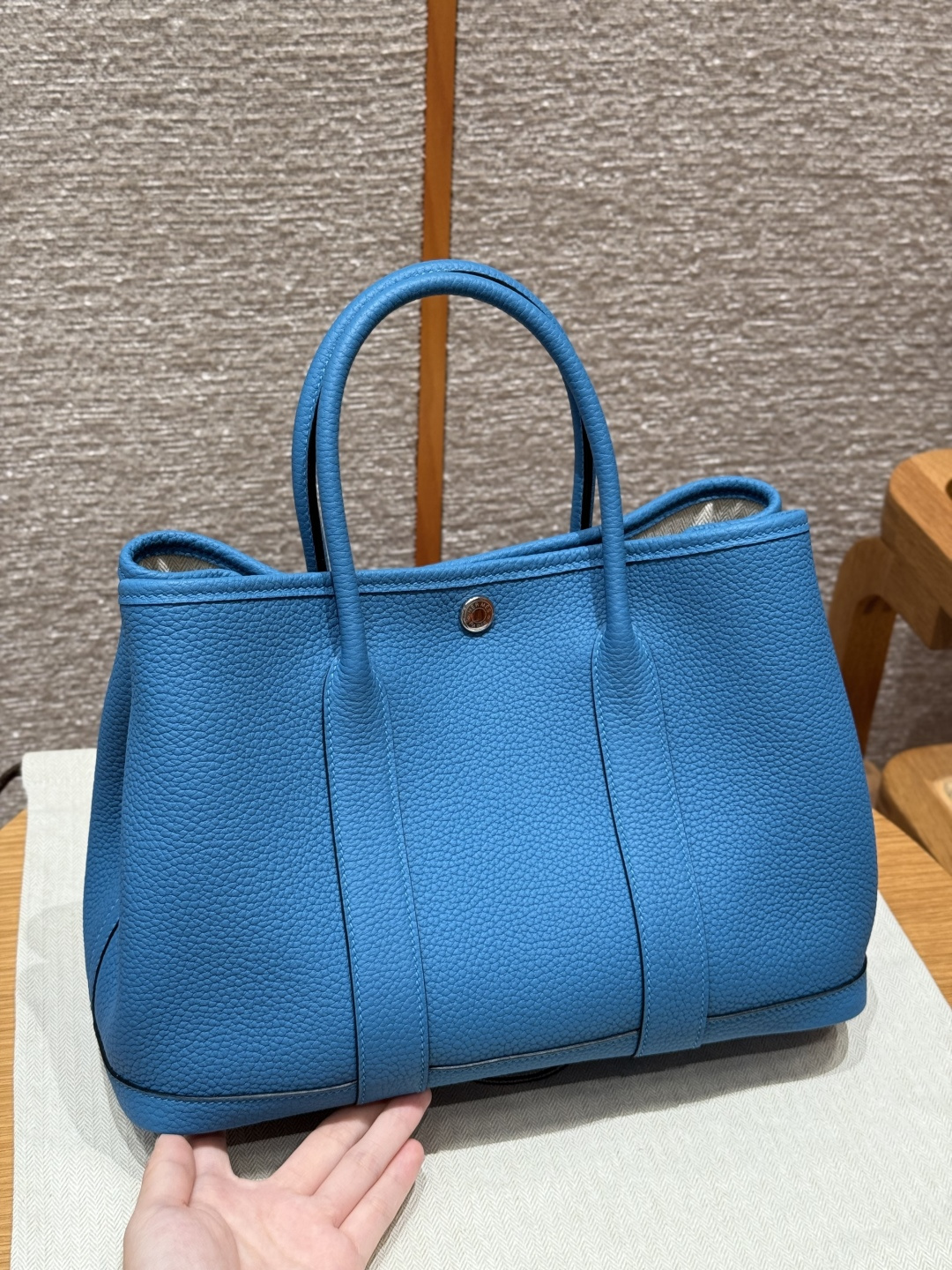 Hermès Garden party 30 30cm (Blue Zanzibar)