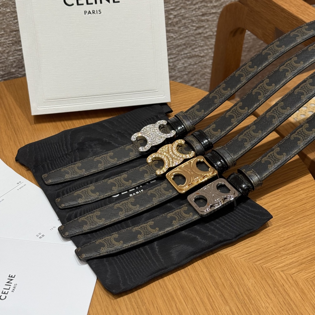 Celine Triomphe Buckle 25mm Reversible Belt in Taurillon Leather 7 cmp i1757573942757 4437 0 6