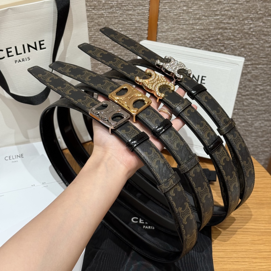 Celine Triomphe Buckle 25mm Reversible Belt in Taurillon Leather 2 cmp i1757573942762 1413 0 2