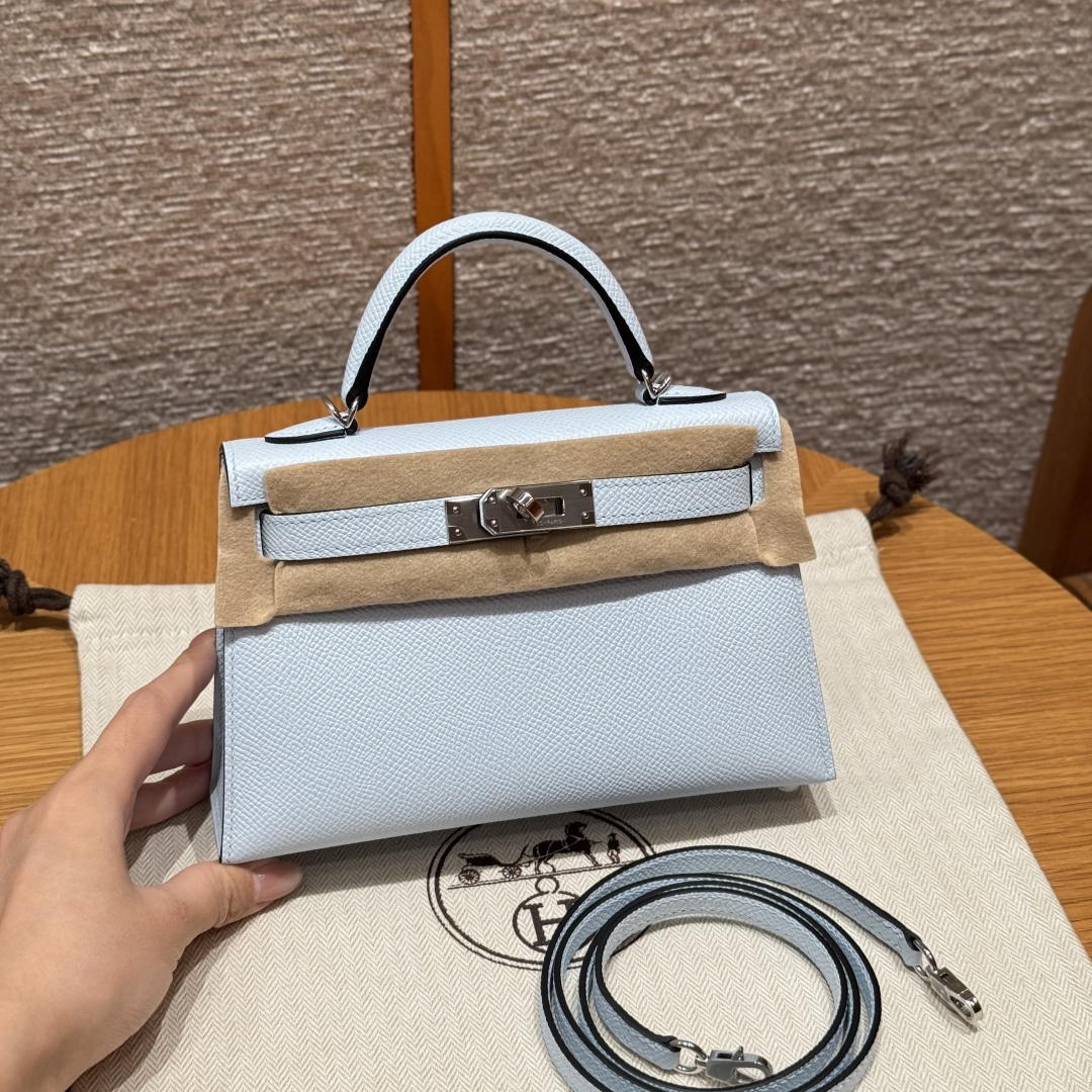 NO:852146,Kelly 19cm second generation, haze blue, original cowhide leather palm print imported from France, silver buckle, high-end handmade exclusive custom-made hand-made nails, hand-engraved hardware, stainless steel diode 18k hardware, Hermes, hermes, cowhide, Hermes,19860909Kelly 19cm二代,雾霾蓝,法国进口原厂牛皮掌纹,银扣,高级全手工专属定制纯手工手打钉,手刻五金,精钢电渡18k五金,爱马仕,hermes,cowhide,Hermes,,Bag