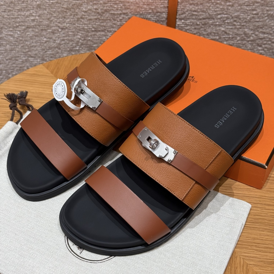 HERMES Jackson サンダル メンズ 春秋用 ファッションクラシック