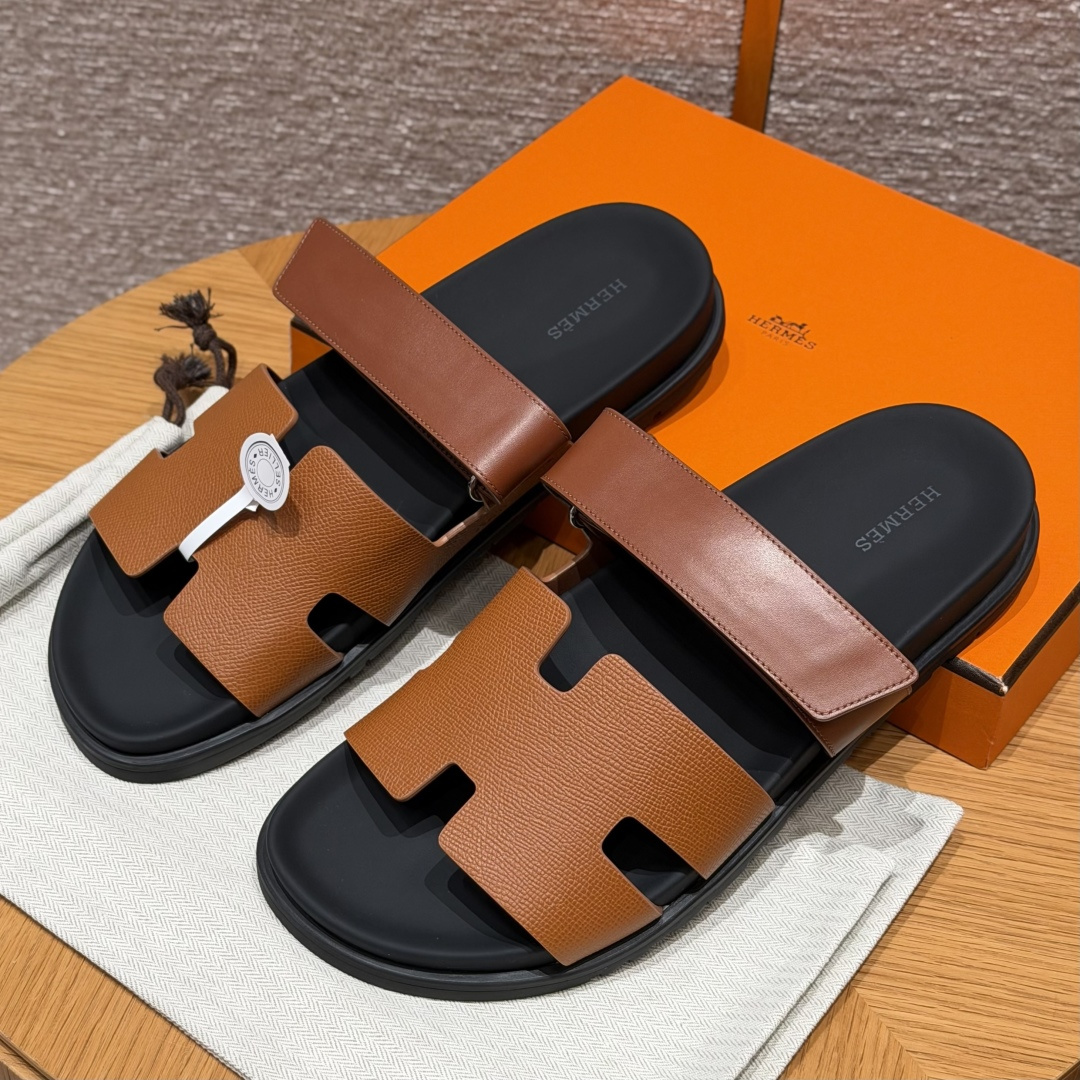 HERMES Chyper サンダル ビーチサンダル メンズ 春秋用 ファッション クラシック