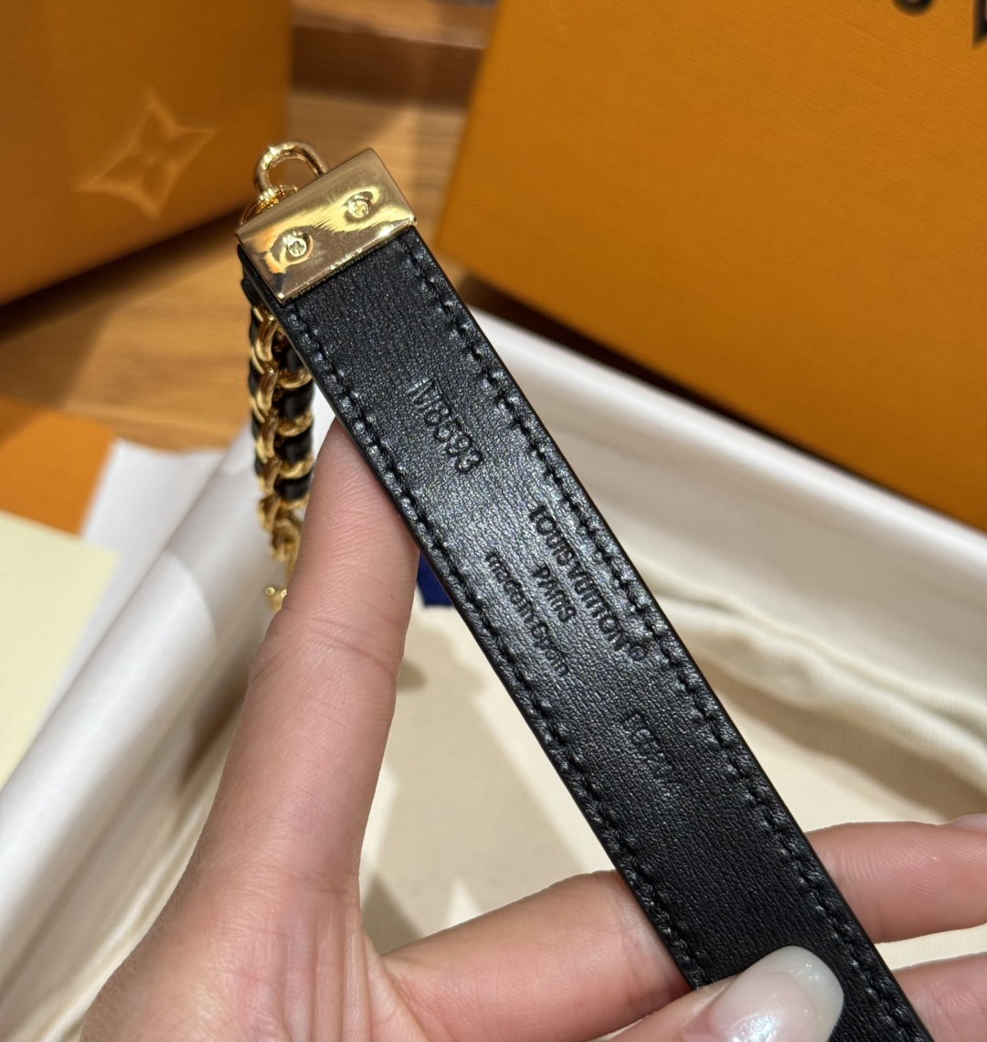 루이비통 편조 체인 20mm 가죽 벨트 상세 이미지 8