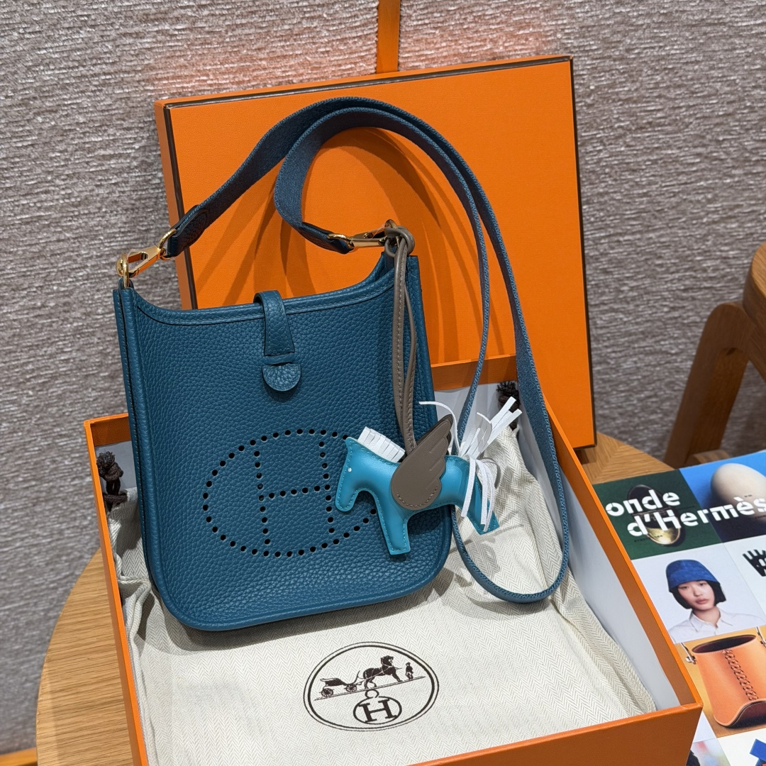 Hermès Evelyne 16cm (Vert Bosphore)