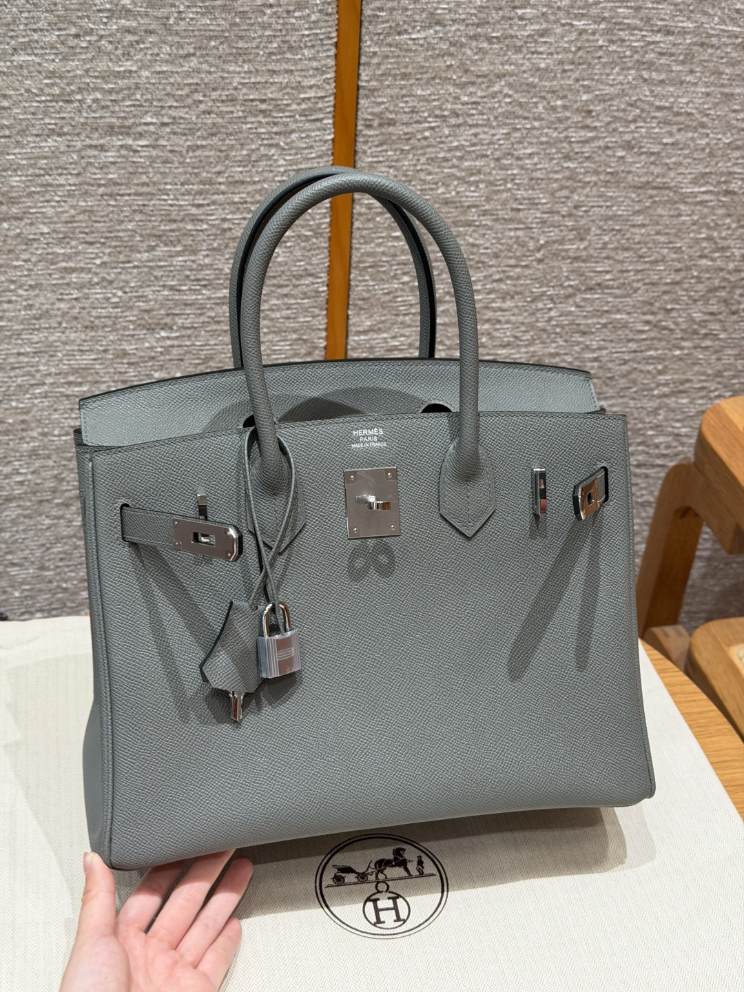 Hermès Birkin 30cm (Gris Meyer)