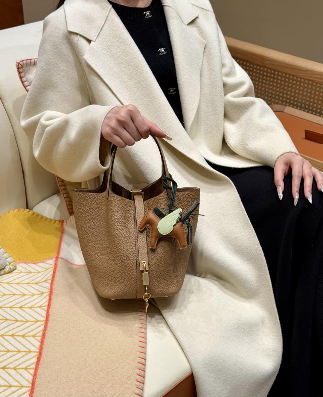 Hermès Picotin lock 18cm (chai)