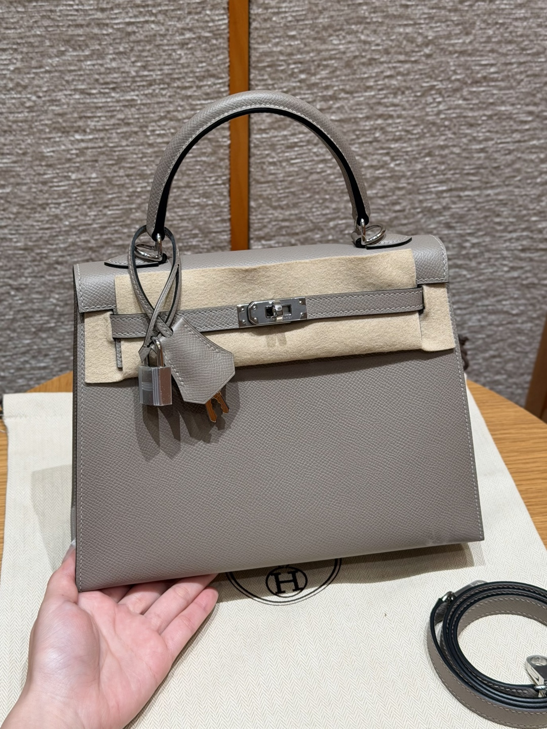 Hermès Kelly 25cm (Gris Asphalted)