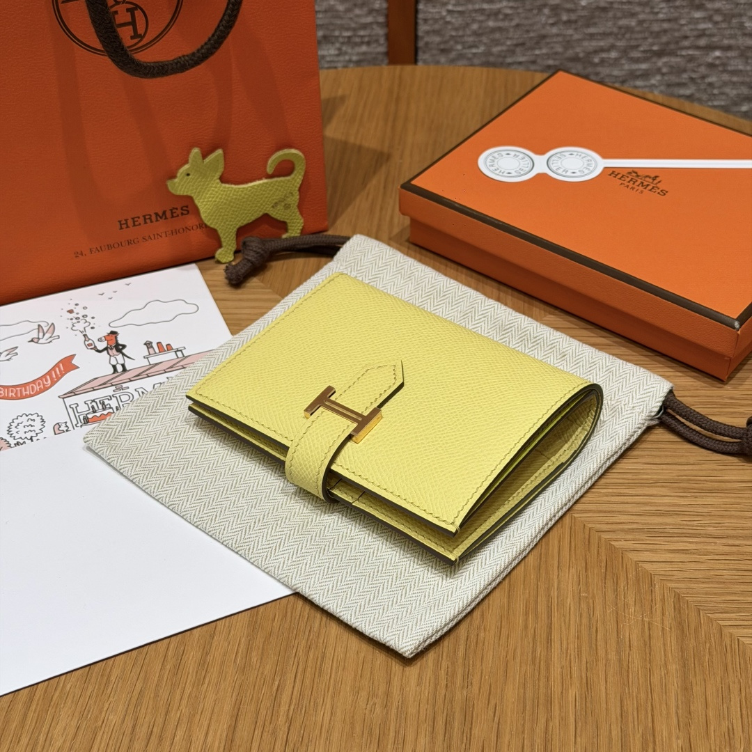 Hermès Bearn (Jaune Poussin)