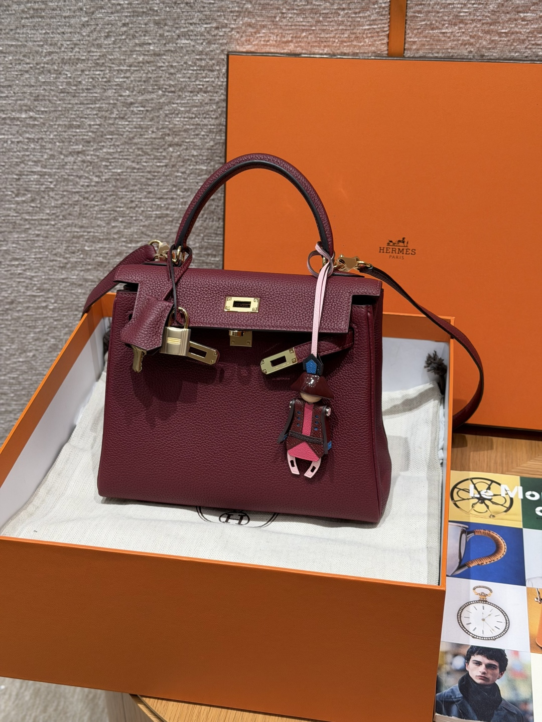 Hermès Kelly 25cm (Rouge H)