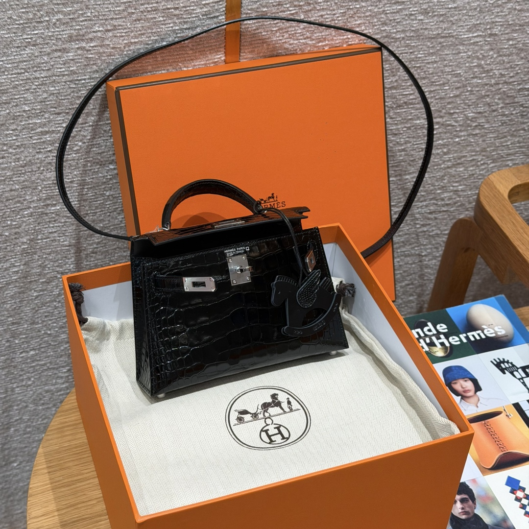 Hermès mini kelly 2 19cm (noir)