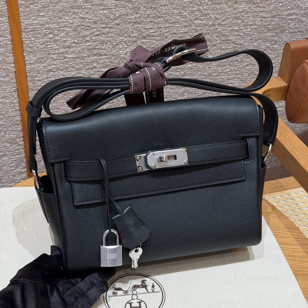 Hermès Kelly Messenger 24cm (Noir)