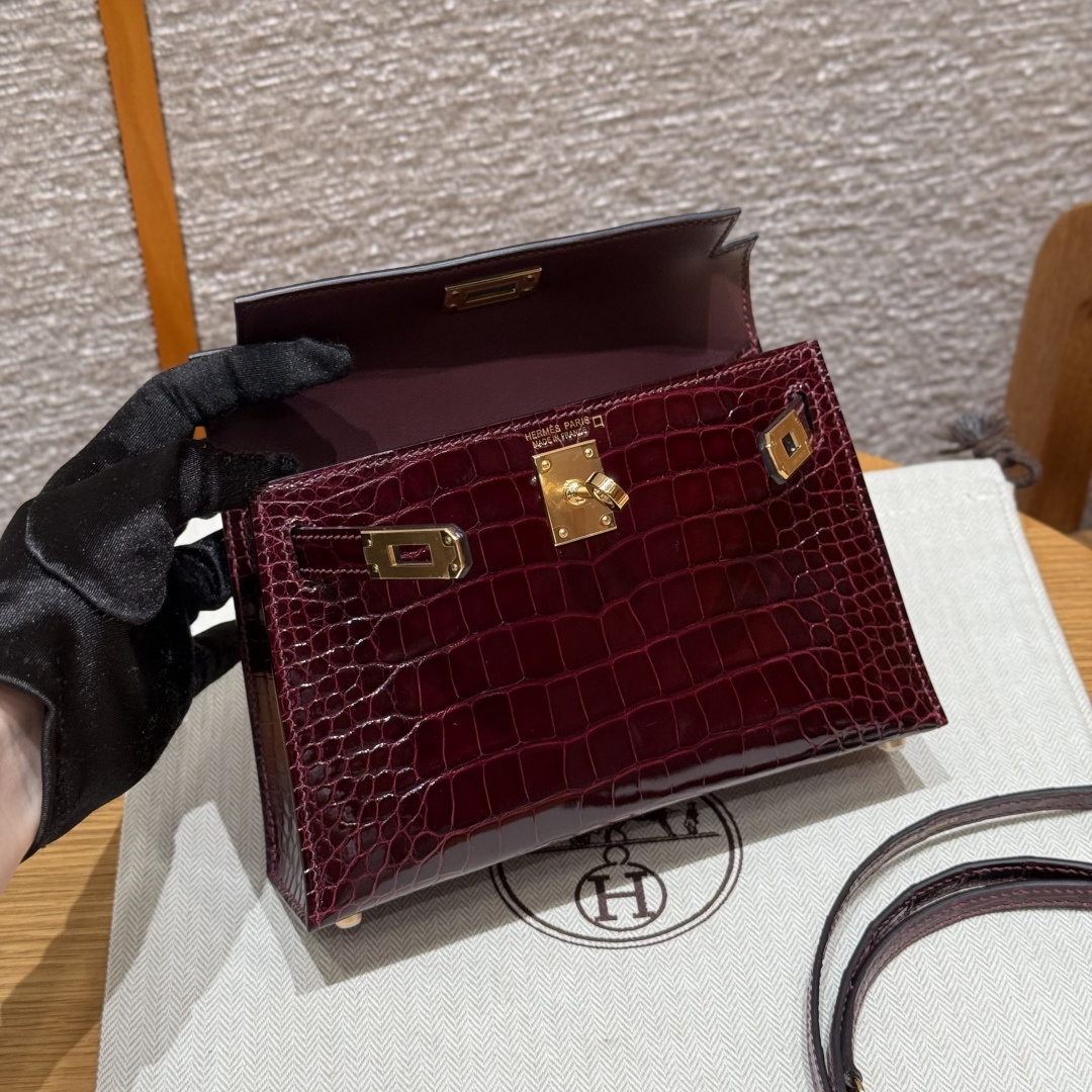 Hermès Kelly mini 2 19cm (Bordeaux)