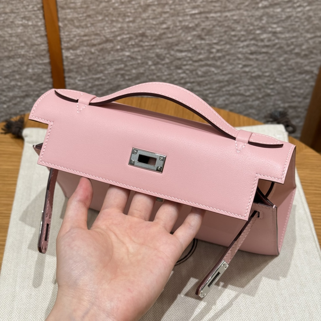 Hermès kelly pochette 22cm (Rose Sakura)