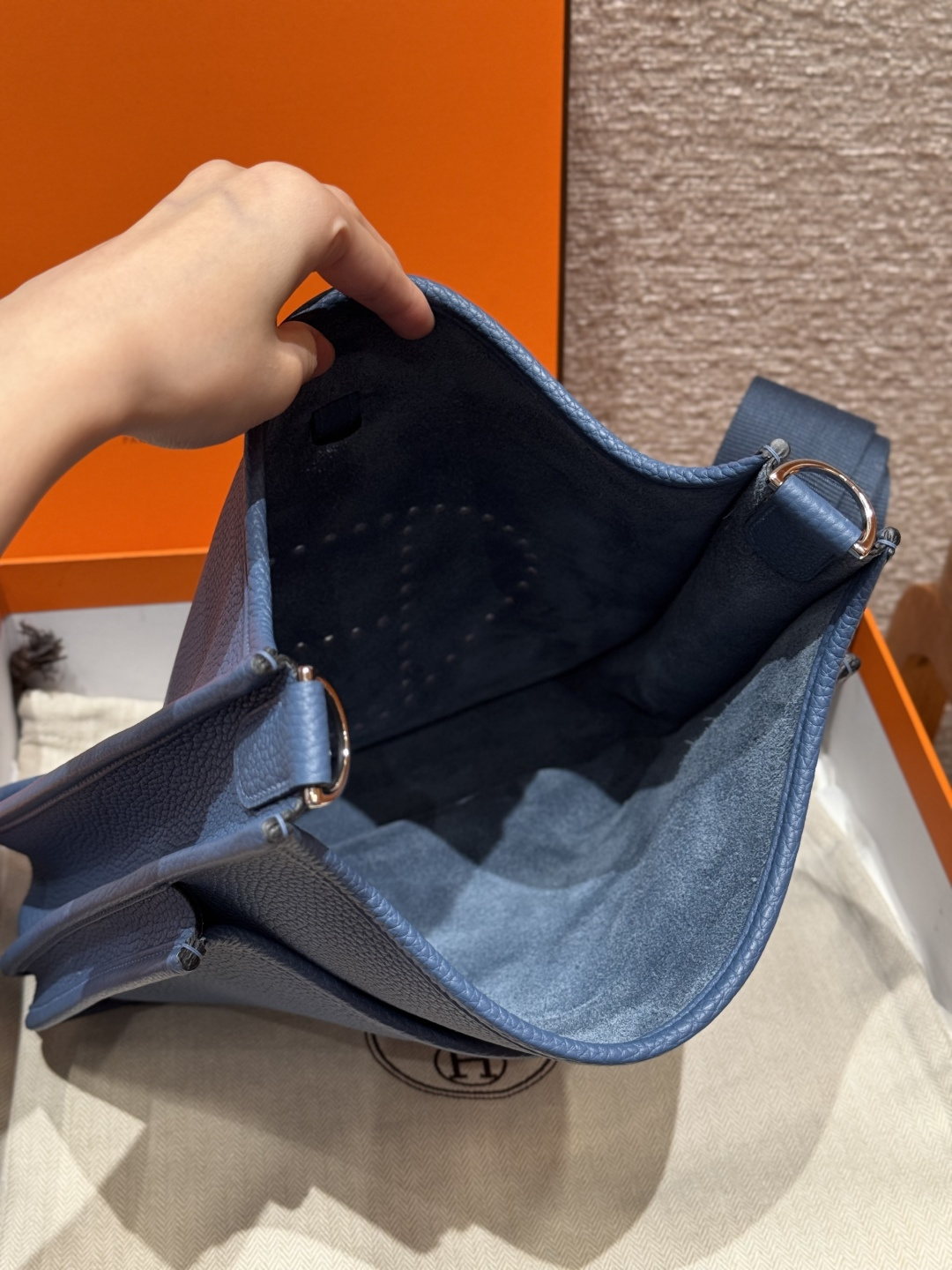 Hermès Evelyne 29cm (Blue agate)