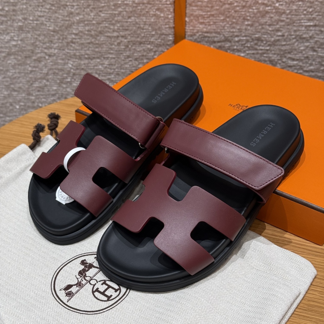 HERMES Chyper 슬리퍼 원스트랩 슬리퍼 여성용 봄가을용 패션 클래식