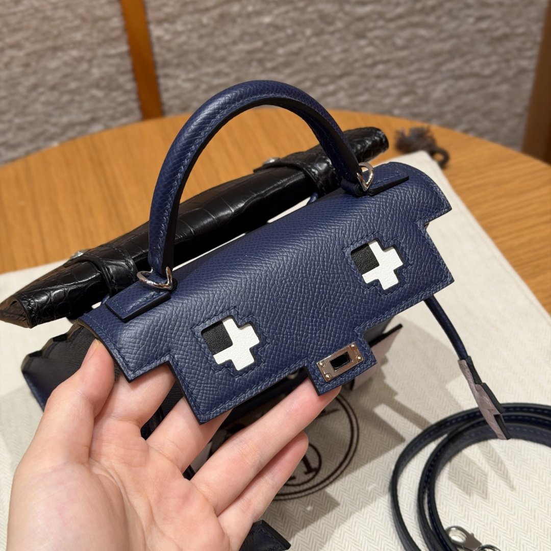 Hermès Kellydoll Picto (blue saphir)