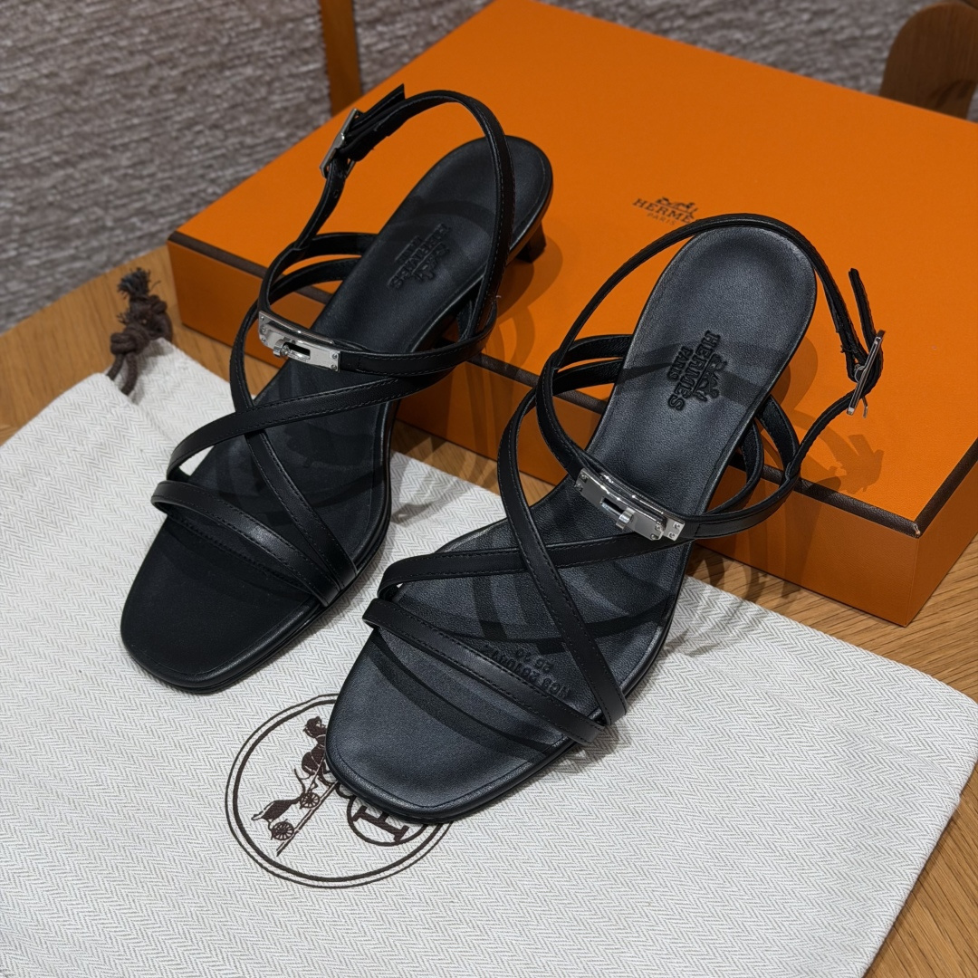 HERMES Muse サンダル ワンストラップ レディース 春秋用 ファッション クラシック