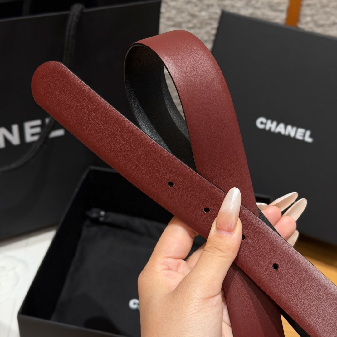 -香家✨双面小牛皮扣腰带系列 Ceinture 30 mm Réversible en Cuir de -香家✨双面小牛皮扣腰带系列 Ceinture 30 mm Réversible en Cuir de