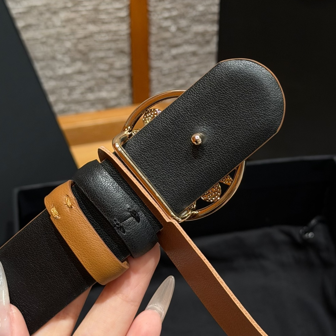 -香家✨双面小牛皮扣腰带系列 Ceinture 30 mm Réversible en Cuir de 