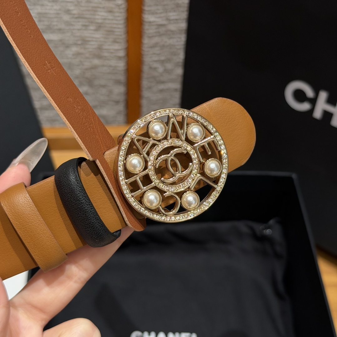 -香家✨双面小牛皮扣腰带系列 Ceinture 30 mm Réversible en Cuir de 