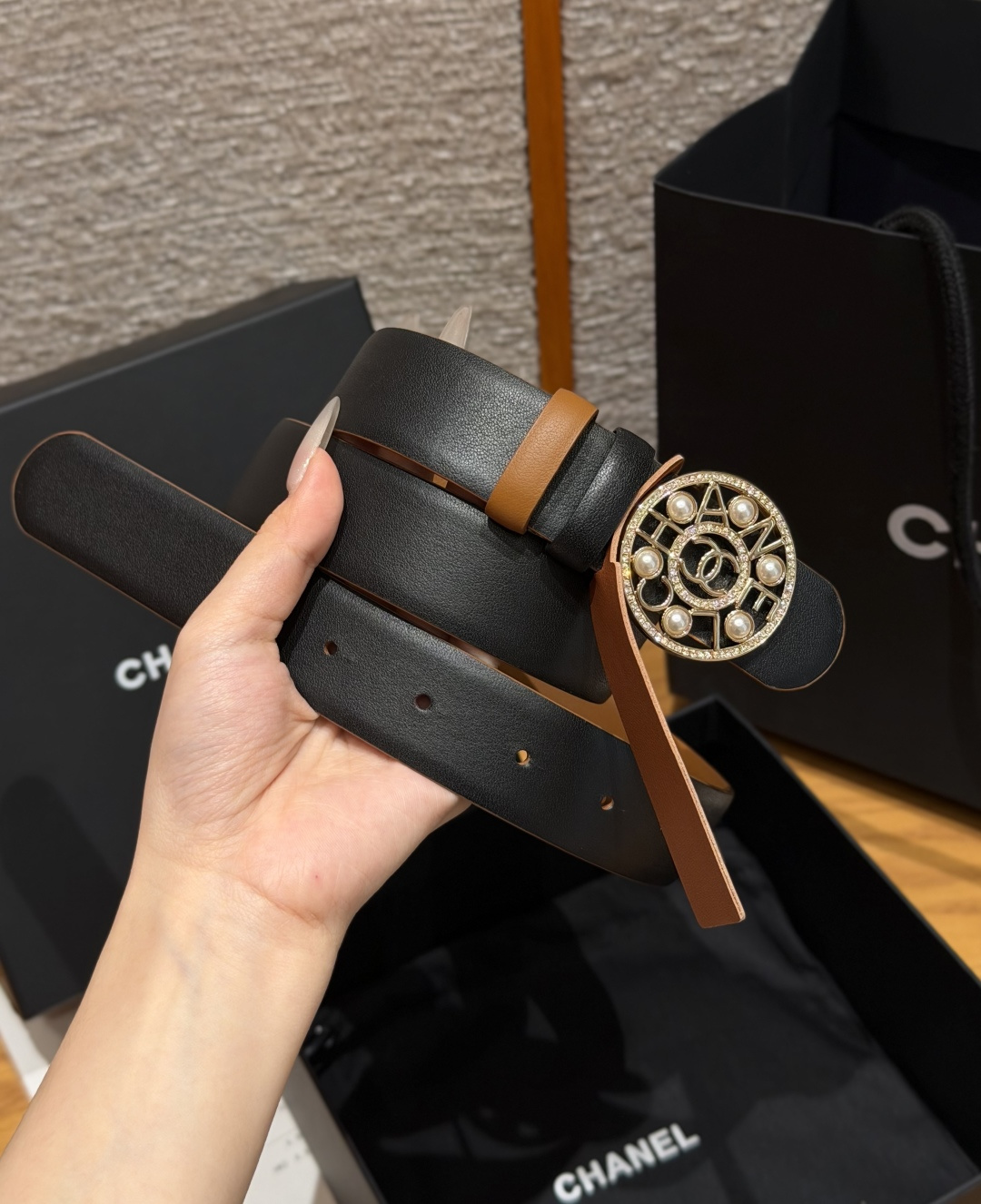 -香家✨双面小牛皮扣腰带系列 Ceinture 30 mm Réversible en Cuir de -香家✨双面小牛皮扣腰带系列 Ceinture 30 mm Réversible en Cuir de