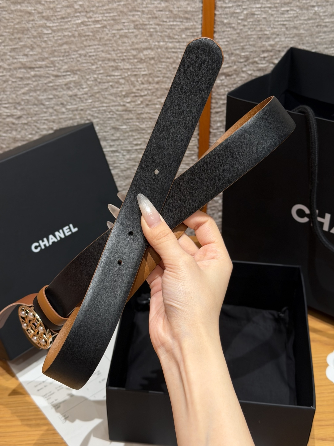 -香家✨双面小牛皮扣腰带系列 Ceinture 30 mm Réversible en Cuir de -香家✨双面小牛皮扣腰带系列 Ceinture 30 mm Réversible en Cuir de