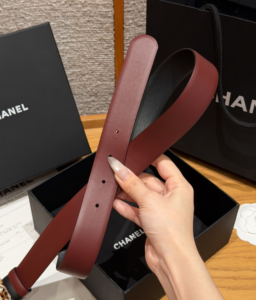 -香家✨双面小牛皮扣腰带系列 Ceinture 30 mm Réversible en Cuir de -香家✨双面小牛皮扣腰带系列 Ceinture 30 mm Réversible en Cuir de