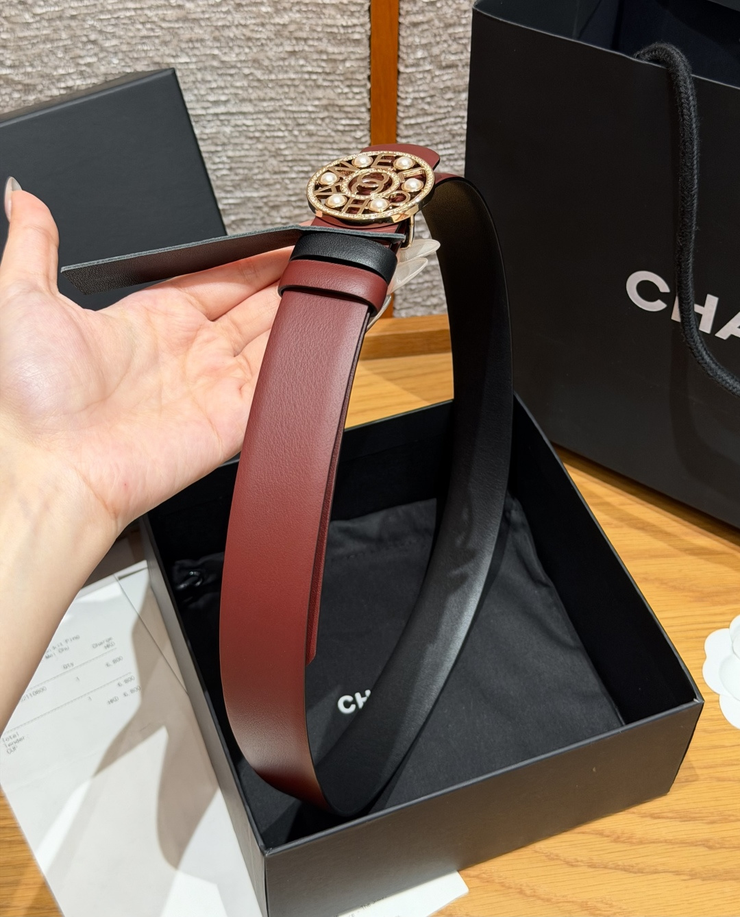 -香家✨双面小牛皮扣腰带系列 Ceinture 30 mm Réversible en Cuir de -香家✨双面小牛皮扣腰带系列 Ceinture 30 mm Réversible en Cuir de