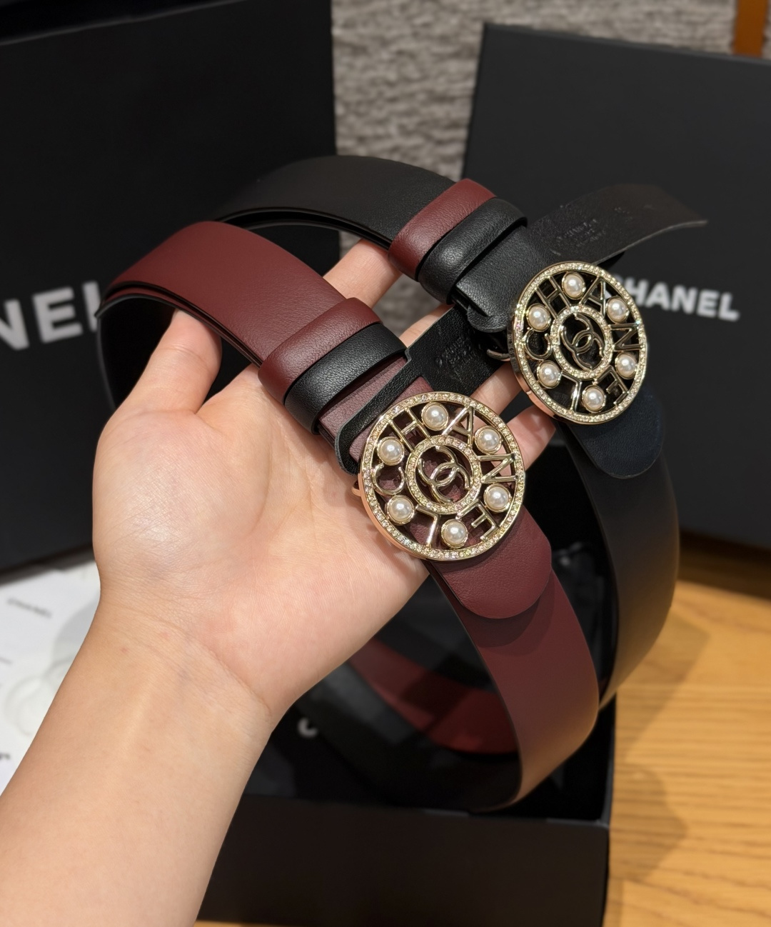 -香家✨双面小牛皮扣腰带系列 Ceinture 30 mm Réversible en Cuir de 