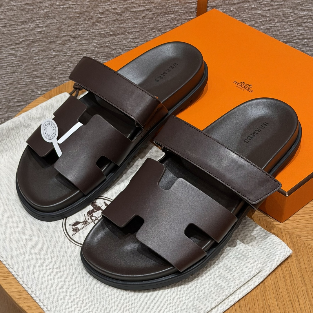 HERMES Chyper サンダル ビーチサンダル メンズ 春秋用 ファッション クラシック