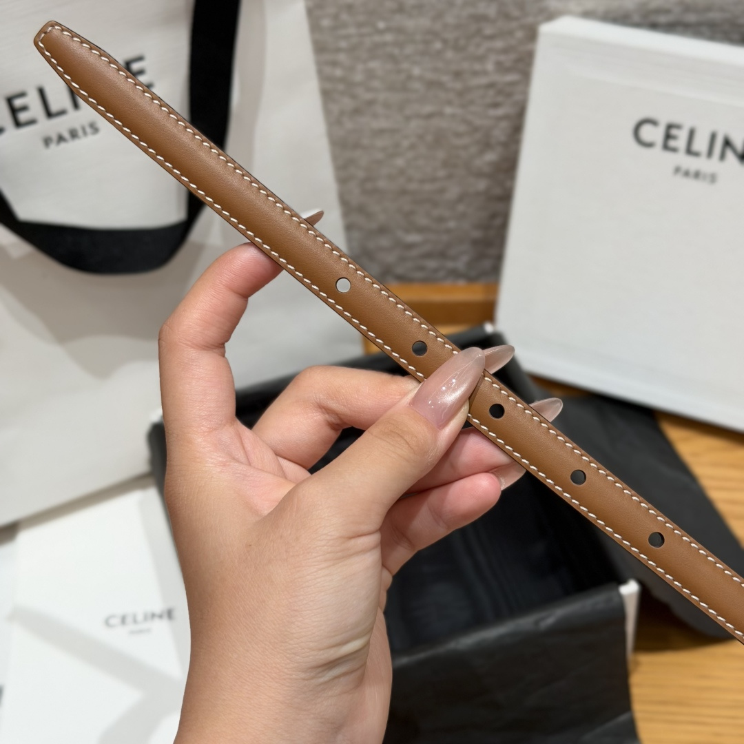 셀린느 메종 13mm 소가죽 벨트 골드 버클 상세 이미지 10