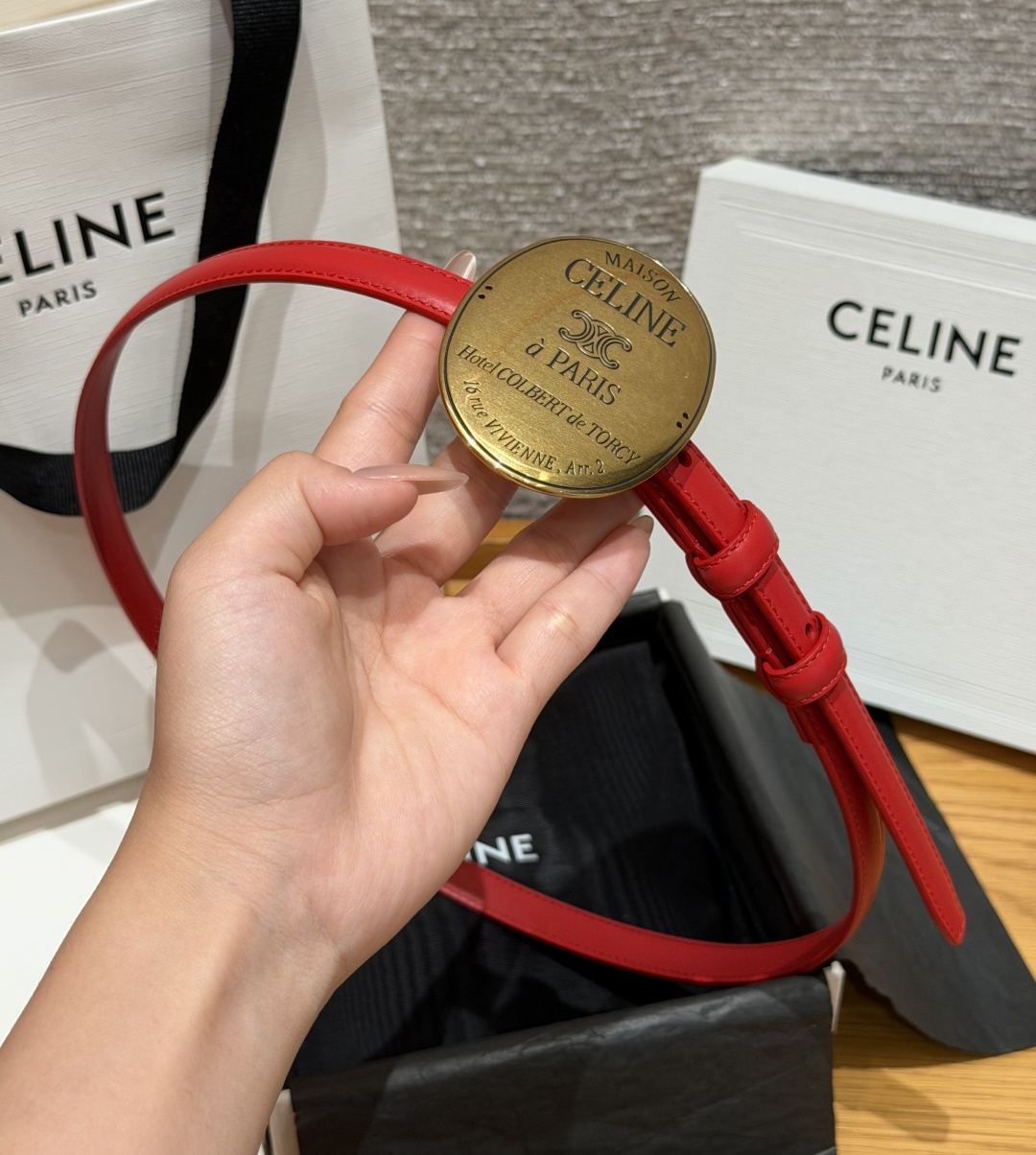 셀린느 메종 13mm 가죽 벨트 상세 이미지 3