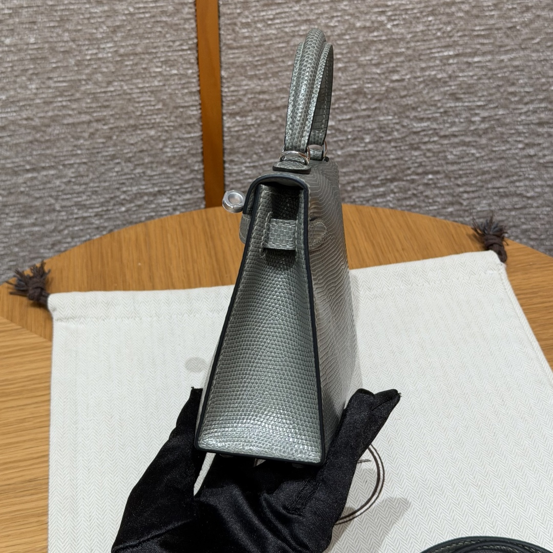 에르메스 켈리 미니 2 도마뱀 가죽 가방 상세 이미지 4