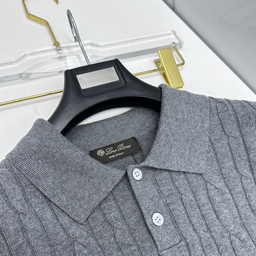 🆕loro Piana 1946ss夏季新品男士针织翻领短袖衫！独家首发 采用纤维超细与高弹的伊力特纱线