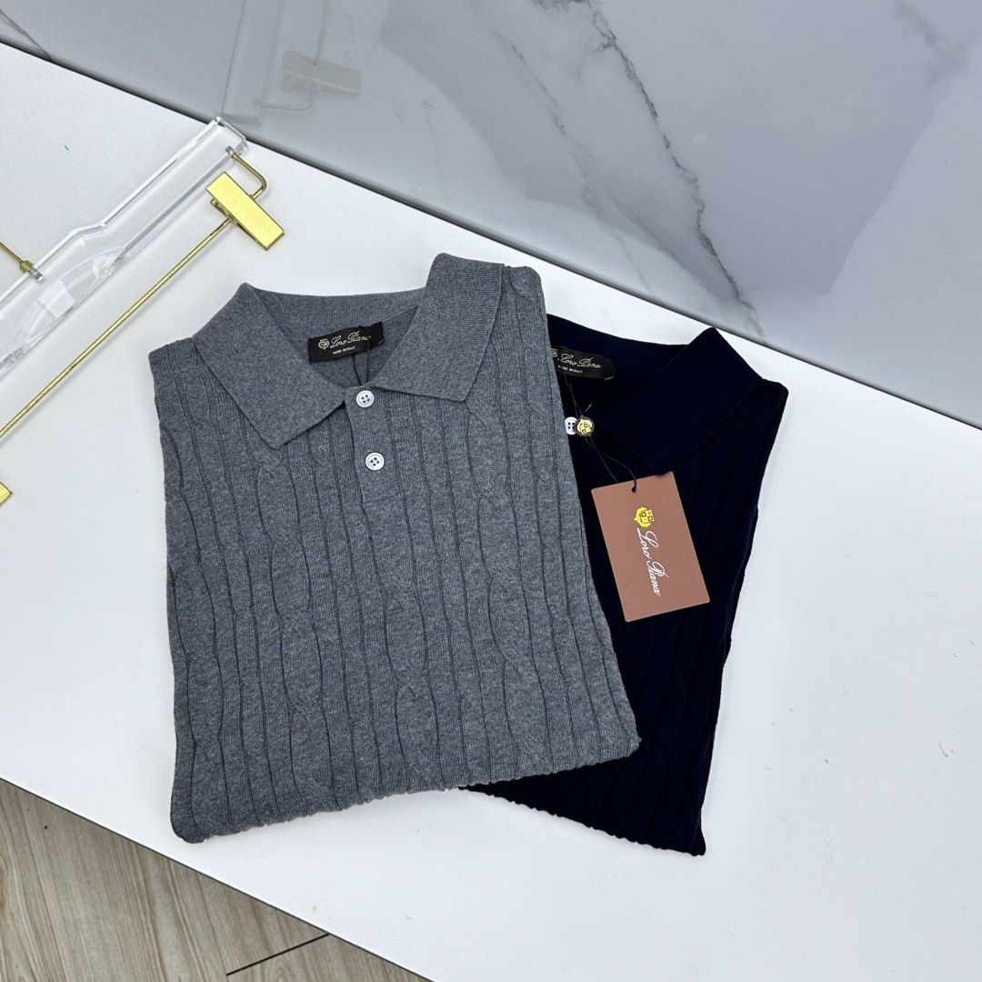 🆕loro Piana 1946ss夏季新品男士针织翻领短袖衫！独家首发 采用纤维超细与高弹的伊力特纱线