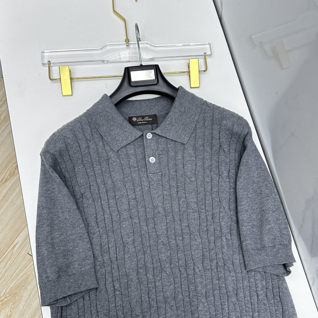 🆕loro Piana 1946ss夏季新品男士针织翻领短袖衫！独家首发 采用纤维超细与高弹的伊力特纱线